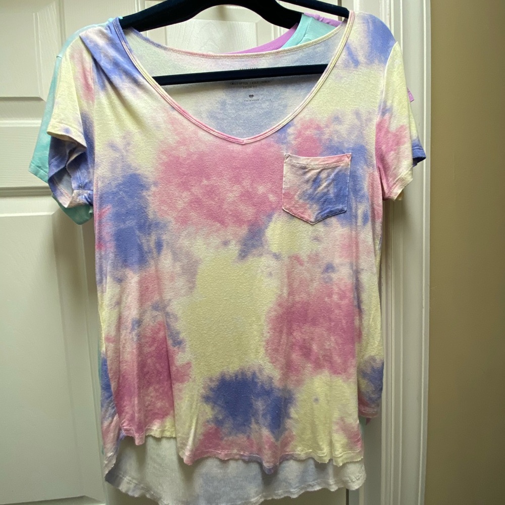 Multi-Color Tie Dye T-Shirt - Hollister